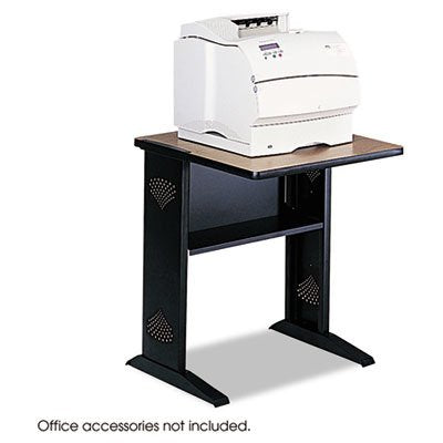 Safco Reversible Top Fax/Printer Stand - Steel - Black