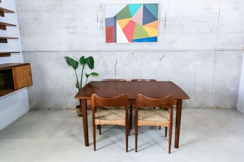 Lschool Niels Otto Mller Danish Paper Cord Chairs Paired with Nils Jonsson Table