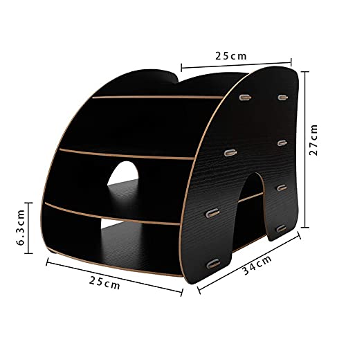 HFDGDFK Office Desk Organizer Document File Cabinet Multifunction Desk Accessories Storage Magazine Book Desk Shelf