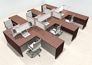 UTM Furniture Modern Aluminum Office Workstation Desk Set, OT-SUL-FPS34