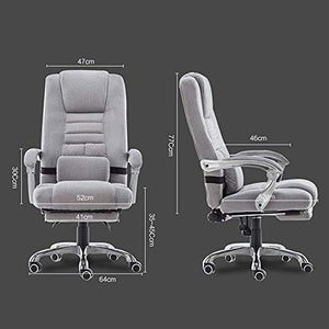 KouRy Ergonomic Office Chair with Adjustable Height, Reclining Swivel, Armrests, Lumbar Support - Gray