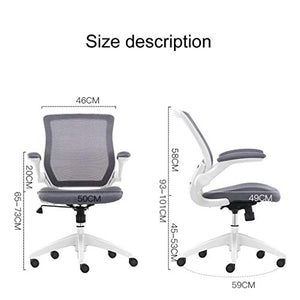 UsmAsk Mid-Back Black Mesh Swivel Ergonomic Task Office Chair - Black/White