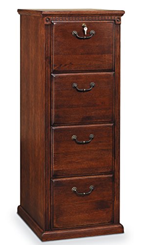 Martin Furniture Huntington Oxford 4-Drawer File Cabinet, Burnish Finish, Fully Assembled
