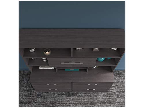 bbf Office 500 72W Desk Hutch in Storm Gray - Engineered Wood