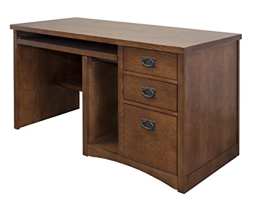 Martin Furniture Mission Pasadena Single Pedestal Computer Desk