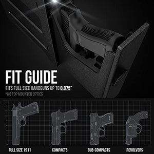 Vaultek Slider Series Rugged Bluetooth Smart Handgun Safe Quick Open Pistol Safe with Rechargeable Li-ion Battery (Biometric + WiFi)