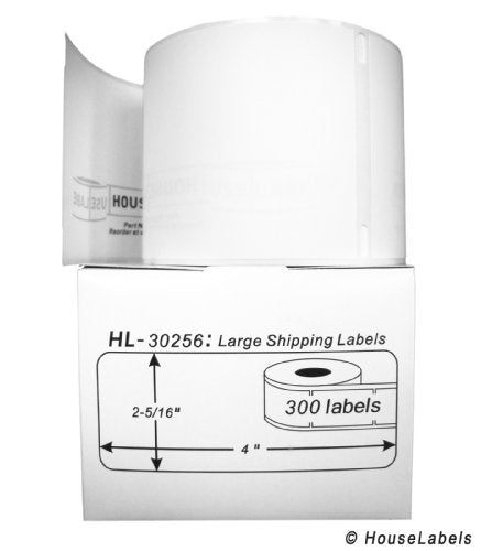 100 Rolls; 300 Labels per Roll of DYMO-Compatible 30256 Large Shipping Labels (2-5/16" x 4") - BPA Free!