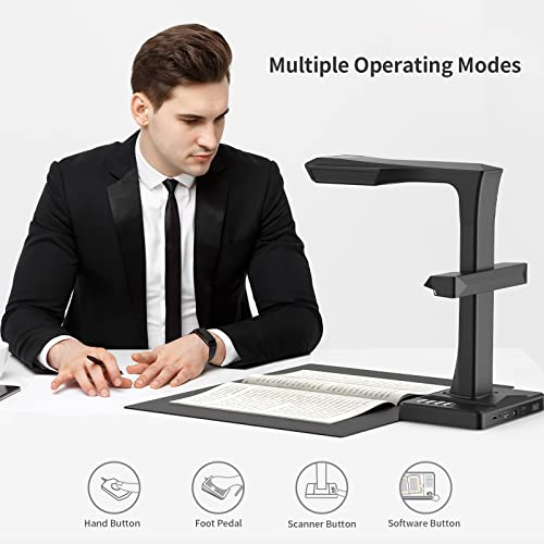 CZUR ET16 Plus Advanced Book & Document Scanner with Auto-Flatten & Deskew Tech
