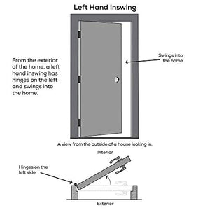 National Door Company Steel Exterior Single Door 36" x 80" 4-Lite Left-Hand Inswing