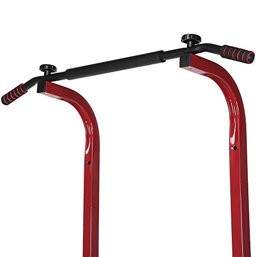 Pull Up Bar, Steel Horizontal Power Tower Dip Station Easy to Install Height Adjustable Indoor Exercise Strength Domestic Pull‑up Trainer for Home Gym Strength Training Workout Equipment