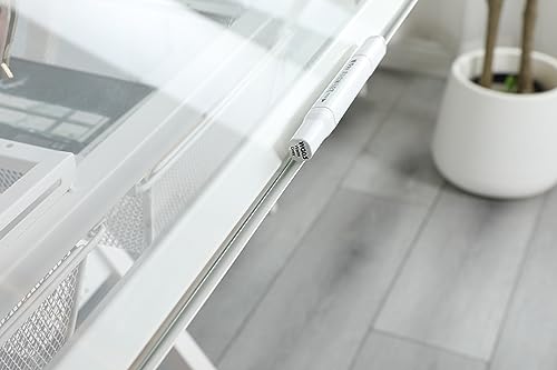 Lifeand Adjustable Tempered Glass Drafting Printing Table, Large, White