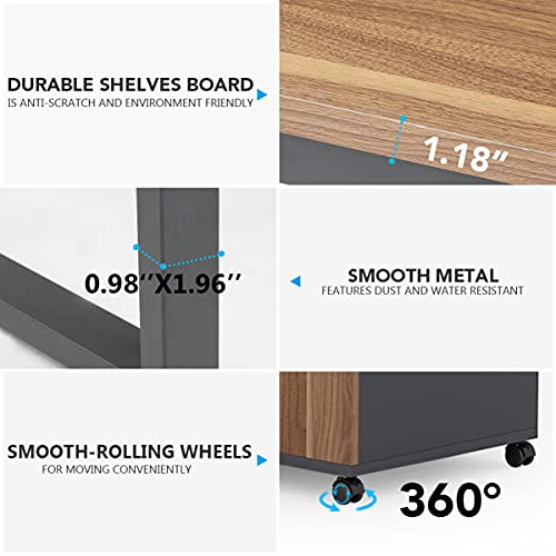 Tribesigns L-Shaped Computer Desk with 47 Inch File Cabinet Set, Large Computer Office Desk Table with Storage Shelves, Industrial Business Furniture with Printer Filing Stand for Home Office