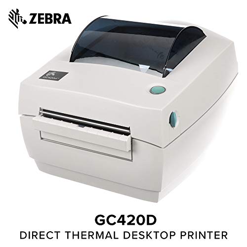 Zebra - GC420d Direct Thermal Desktop Printer for Labels, Receipts, Barcodes, Tags, and Wrist Bands - Print Width of 4 in - USB, Serial, and Parallel Port Connectivity (Includes Peeler)