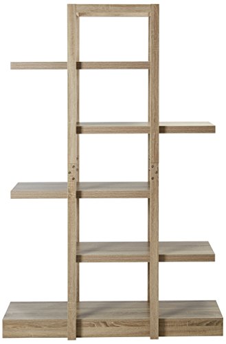 Monarch Specialties I 2539, Bookcase Open Concept, Display Etagere, Dark Taupe,71"H