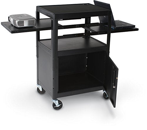 Balt Dual Adjustable Laptop Utility Workstation Cart 26" - 42"H x 24"W x 18"D