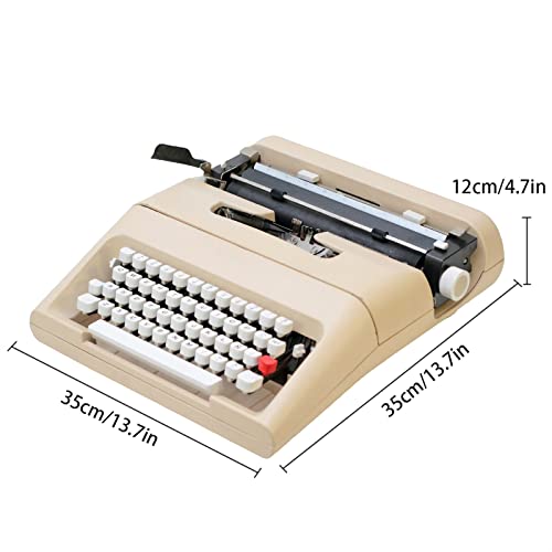 IAKAEUI Typewriter (Red Black Tape) Mechanical Writing Tool with Trunk Lid, 35 X 35 X 12CM