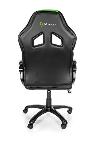 Arozzi Monza Series Gaming Racing Style Swivel Chair, Green/Black