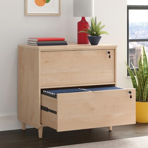Sauder Clifford Place 2-Drawer Lateral File Cabinet, Natural Maple Finish