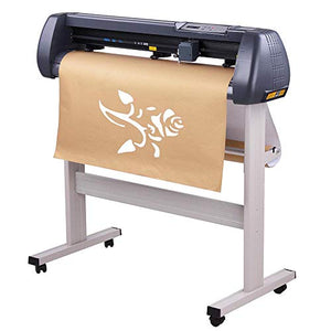 Yescom 34" Vinyl Cutter Machine 870mm Sign Cutting Plotter with Signmaster Software 3 Blades Adjustable Force Speed