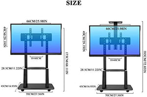 Goakwwuz TV Floor Stand with 2-Layer Tray for 55-75IN TV - Adjustable and Mobile (Size: 173cm/185cm)