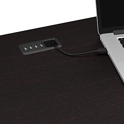 Bush Furniture Cabot L Shaped Computer Desk in Espresso Oak