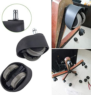 IkiCk 50mm Black Office Chair Swivel Castor Wheel 5 Pcs - Load Bearing 200kg