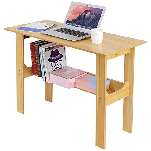 Tponi US Fast Delivery Home Office Computer Desk 40 inch Modern Home Desktop Computer Desk Gaming PC Laptop Desk Workstations Bedroom Laptop Study Writing Table for Home Office Writing Desk (Yellow)