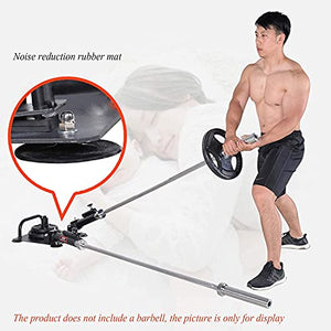 XIAOER 360 Degree Rotation Barbell T-Bar Row Plate Post Landmine, Core Strength Training Equipment for Back Muscle Training