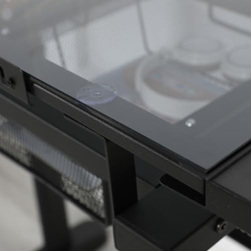 Aursrenty Drafting Table with Tempered Glass Top and Adjustable Work Station