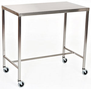 MID-CENTRAL MEDICAL Stainless Steel Instrument Table with H-Brace 20"L x 16"W x 34"H