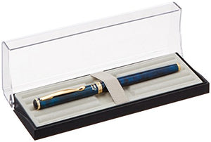 Pilot Cavalier Hi-Tec-C Gel 0.4mm Fine Ink Ballpoint Pen, Marble Black/Blue Body (LCA-3SRC4-BL)