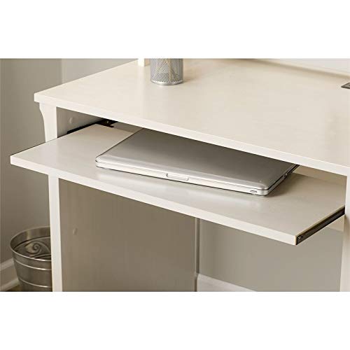 Bush Furniture Salinas Mission Desk with Hutch, Lateral File Cabinet and 5 Shelf Bookcase in Antique White