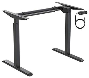 Monoprice Height Adjustable Sit-Stand Riser Table Desk Frame - Black with Electric Single Motor, Compatible with Desktops from 39 Inches Up to 63 Inches Wide - Workstream Collection