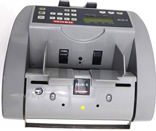 Semacon S-1615V Premium Bank Grade Currency Value Counter (UV CF), 10 Digit Keypad, Up to 1800 Banknotes Per Minute, Batching 10 keys/1-999 Range, SmartFeed Friction Roller System