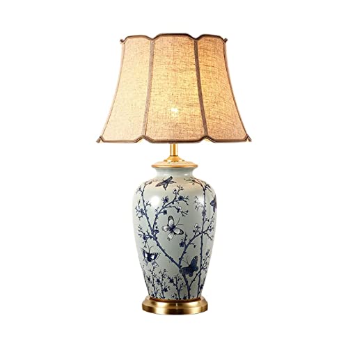 WAOCEO Vintage Ceramic Bedside Table Lamp 45cm x 78.5cm