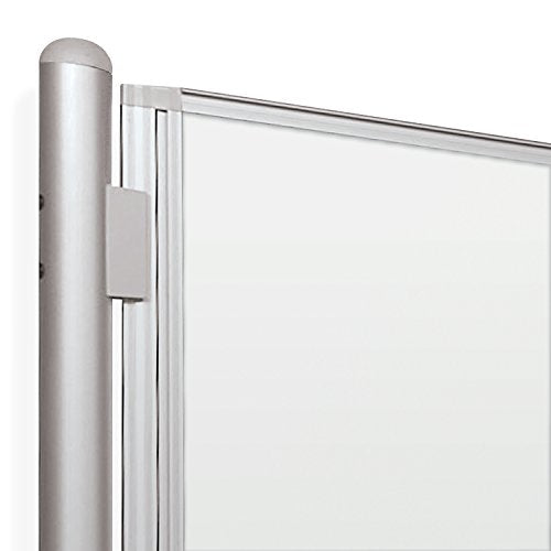 Best-Rite DOC Mobile Whitebooard Room Partition and Display Panel, Dura-Rite Markerboard & Natrural Cork, 6 x 6 Feet (661AG-HC)