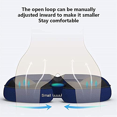 Feiyx Seat Cushion - Memory Foam Pillow for Tailbone & Back Pain Relief - Travel, Office, Wheelchair, Stadium & Car Seat