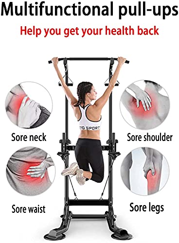 Gym Strength Exercise Power Tower Dip Tower Station Power Tower Adjustable Pull Up Station Multifunction Pull Up Bars for Home Gym Strength Training Fitness Workout Exercise Equipment for Adults, Chil