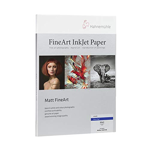 Hahnemuhle Matte Photo Rag, 100% Rag, Smooth, White Inkjet Paper, 308 g/mA, 24"x39' Roll