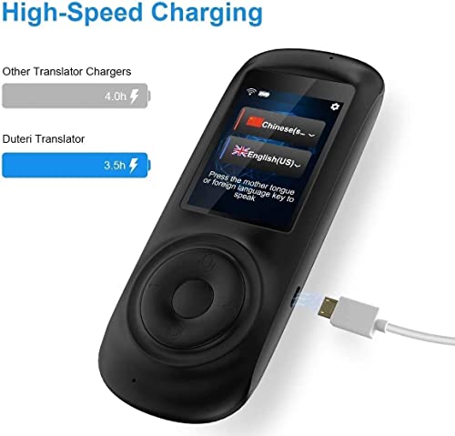 Language Translator Device Portable 70 Languages Two Way Instant Voice Translator Smart Real-Time WiFi/Hotspot (White)