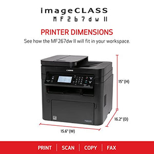 Canon imageCLASS MF267dw II Wireless Monochrome Laser Printer - Print Copy Scan Fax Auto Document Feeder Black Alexa