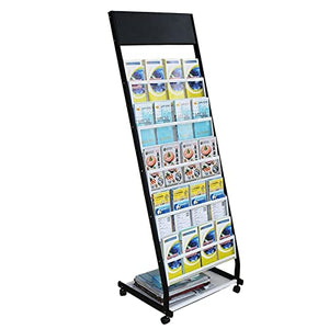VimrOd L Shape Brochure Rack Display Stand, 6-Layer Commercial File Magazine Organizers