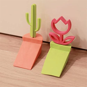 None Silicone Flower Door Stopper Anti-Collision Wind-Proof (Pack of 2)