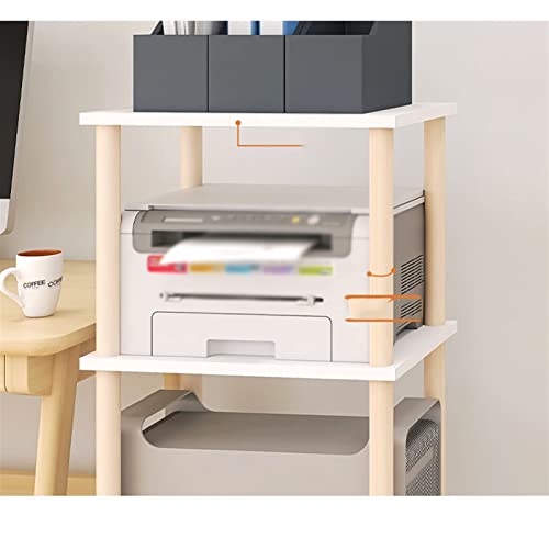 TOMYEUS CPU Stand 3-Layer Floor-to-Ceiling Printer Stand with Wheels