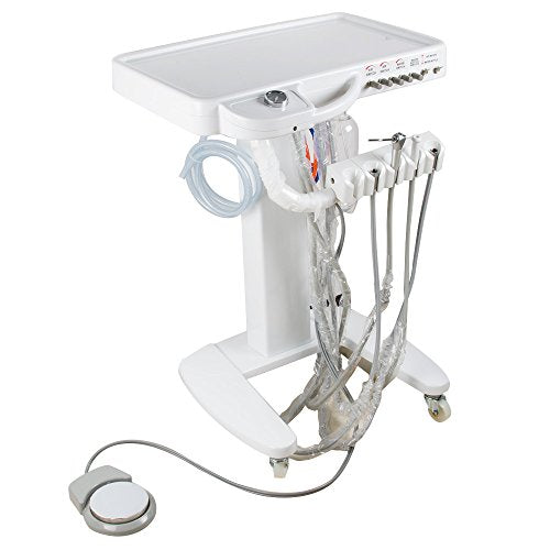 Vinmax 4-Hole Dental Mobile Cart Portable Delivery Therapeutic Apparatus Equipment Movable Cart Unit