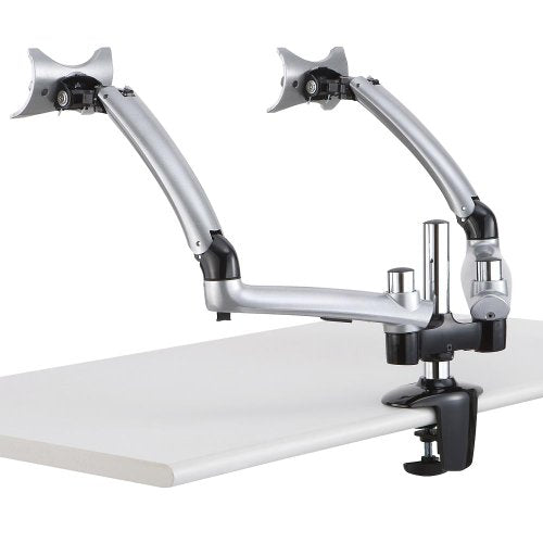 Cotytech Dual Apple Desk Mount Spring Arm Grommet Base - Silver (DM-GS2A-G)