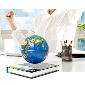 HXHBD Globes World Sphere Map Magnetic Globe Suspension Lamp 360 Degree Rotation,Home Decoration Children Education 5 inch,Chinese and English map/61 (Color : A)