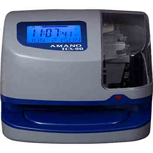 Amano TCX-90 Atomic Time Clock With Time and Date Stamp