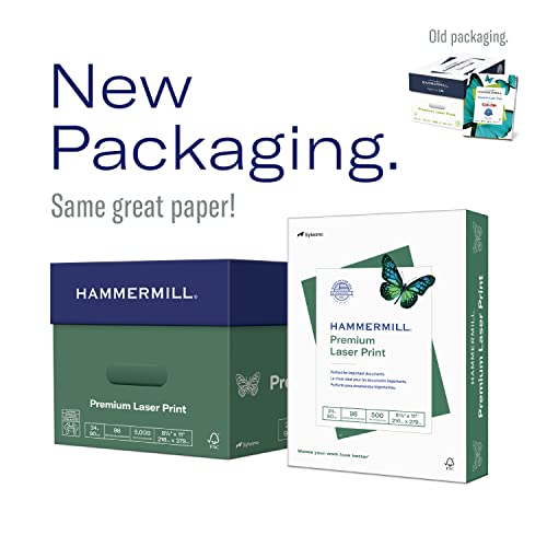 Hammermill Printer Paper, Premium Laser Print 28 lb, 8.5 x 11 – 1 Pallet, 32 Cases (128,000 Sheets) - 98 Bright, Made in the USA, 125534P