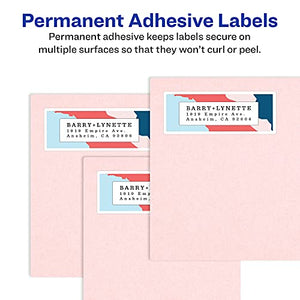 Avery Mailing Address Labels, Laser Printers, 1,400 Labels, 1-1/3 x 4, Permanent Adhesive, 5 Packs (5162)